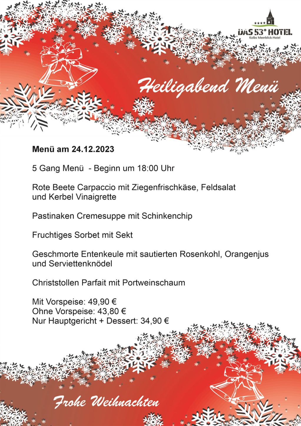 Heiligabend Menü 2023